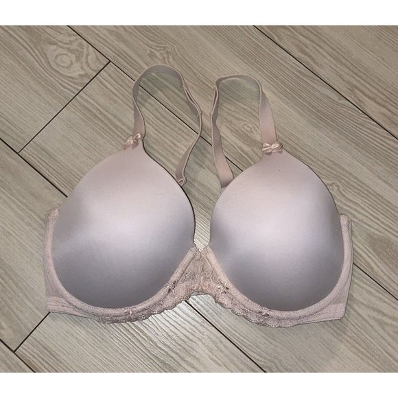 Olga 35178 Lavish Lift Bra Lightly Padded Underwire Lace Womens 36C Pink - Picture 2 of 6